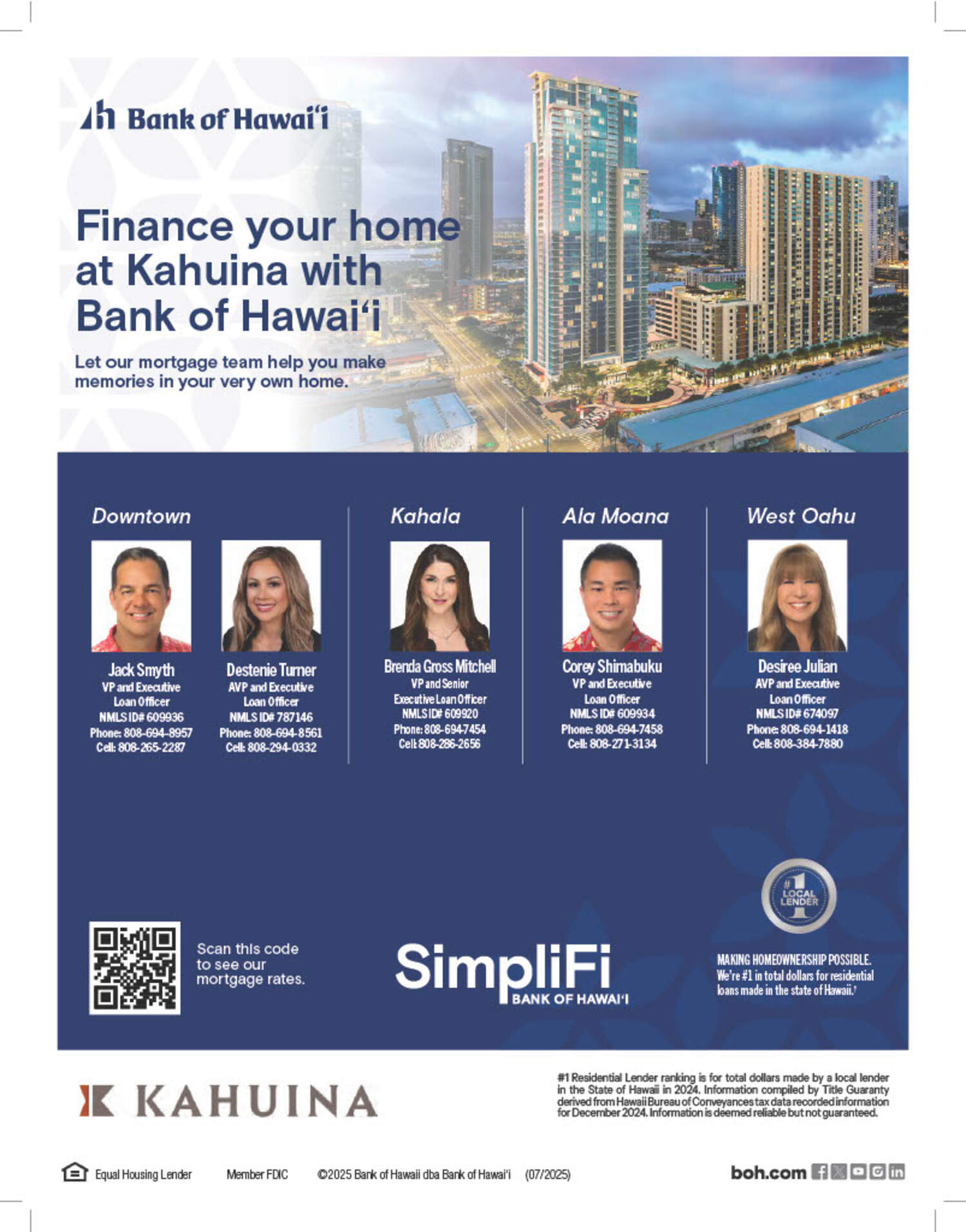 BANK OF HAWAII